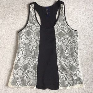 Black & White Sleeveless Top
